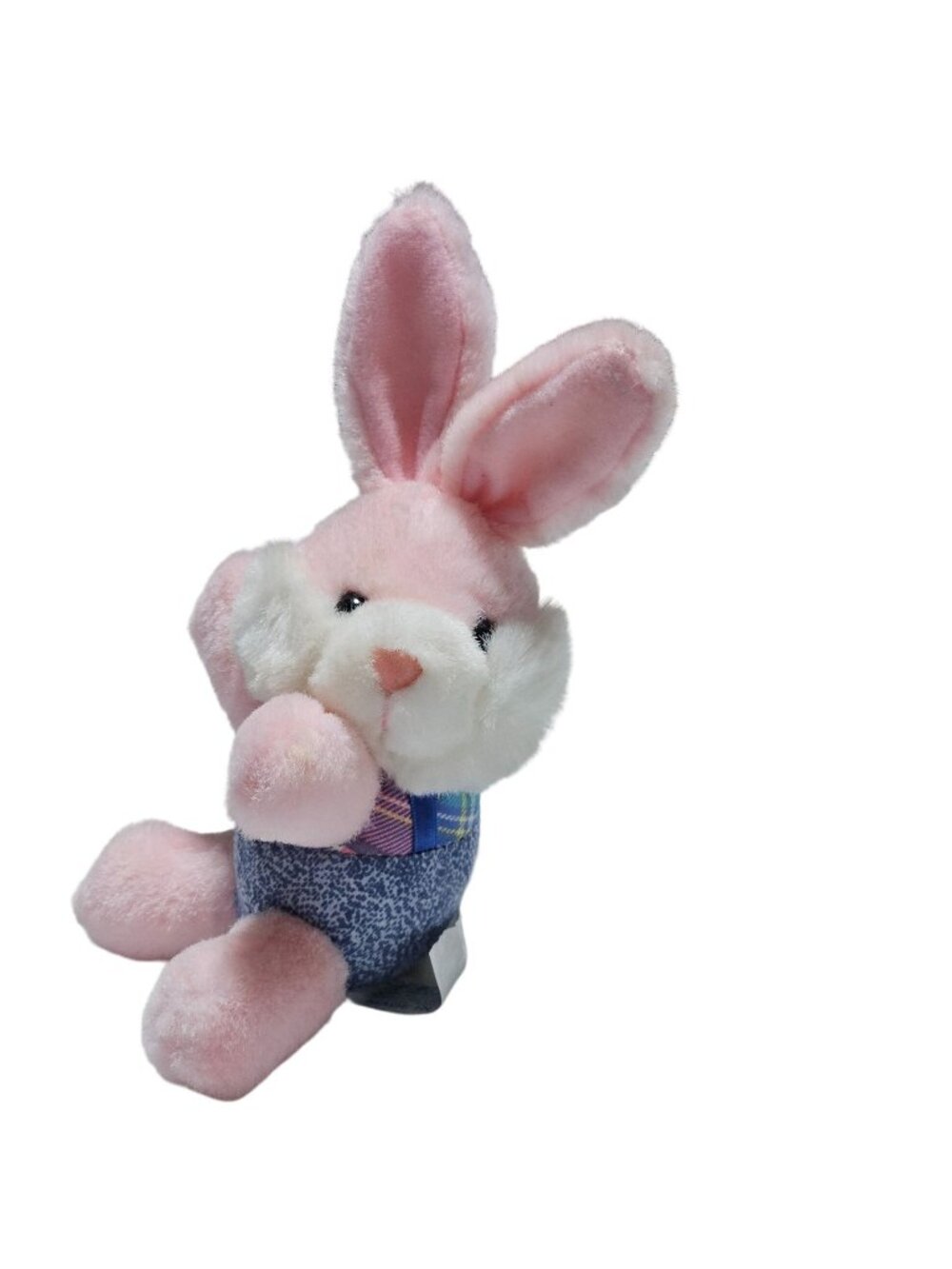 Easter Bunny 7 inch Plush Pink Rabbit Spring Romper Stuffed Animal Toy Main Joy